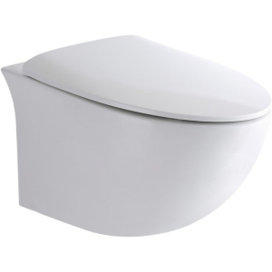 Унитаз подвесной Ceramalux 2297 белый, с сиденьем микролифт