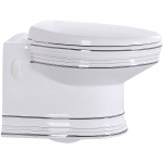 Унитаз подвесной Ceramalux Luxe Classic 1412 белый, с сиденьем микролифт