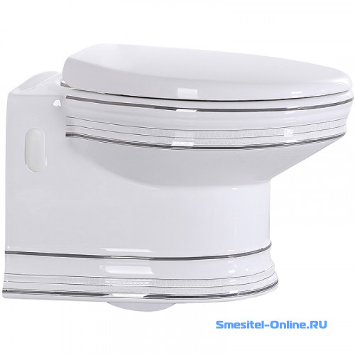 Фото Унитаз подвесной Ceramalux Luxe Classic 1412 белый, с сиденьем микролифт