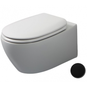 Унитаз подвесной White Ceramic Basic W020305 черный матовый крышка дополнительно