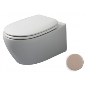 Унитаз подвесной White Ceramic Basic W0203FG фанго матовый крышка дополнительно