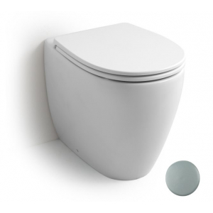Унитаз приставной White Ceramic Basic W0201FM серый матовый крышка дополнительно