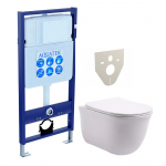 Унитаз с инсталляцией Aquatek Set Aquatek Классик белый (сиденье в комплекте)