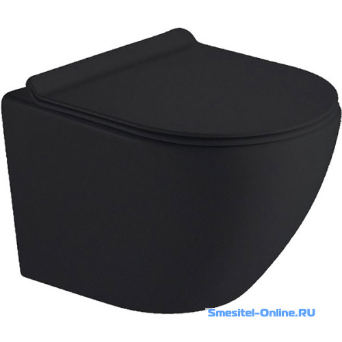 Фото Унитаз Timo Kulo TK-403 MB черный матовый  (комплект)