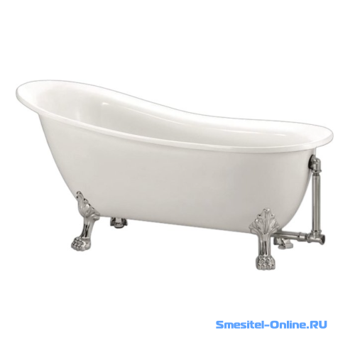 Фото  Ванна свободностоящая 155x75 Belbagno BB06-1550 ножки и слив-перелив дополнительно