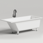 Ванна 170х75 Salini Cascata Kit 104323M белая матовая