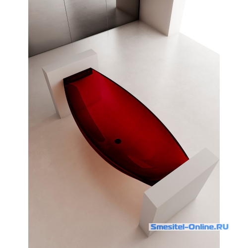 Фото Ванна 180х80 Abber Kristall AT9704Rubin красная
