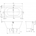 Ванна квариловая 170x75 Villeroy&Boch Oberon 2.0 UBQ170OBR2DV-01 170x75 alpin 