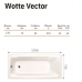 Wotte Vector 1700x750x445 ванна чугунная  БП-э00д1472 