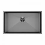 Кухонная мойка 74х44 Paulmark Gerberg PM257444-GM вороненая сталь