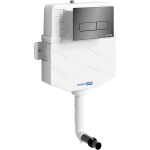 Встраиваемый смывной бачок Wasserkraft Aller 10TLT.031.ME.PB03 с клавишей (черный глянец)