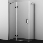 Душевой уголок 120х80 Wasserkraft Aller 10H06LBLACK MATT хром матовый