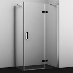 Душевой уголок 120х90 Wasserkraft Aller 10H10RBLACK MATT хром