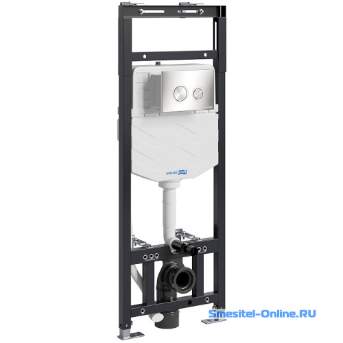 Фото Инсталляция для унитаза Wasserkraft Alme 15TLT.010.ME.BN01 с клавишей смыва (никель)