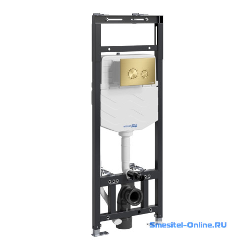 Фото Инсталляция для унитаза Wasserkraft Alme 15TLT.010.ME.MG01 с клавишей смыва (золото матовое)