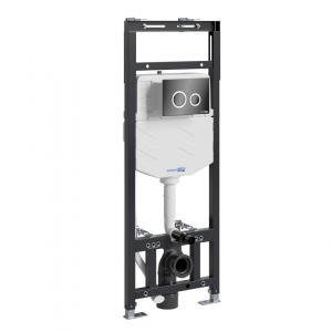 Инсталляция для унитаза Wasserkraft Alme 15TLT.010.ME.PB01 с клавишей смыва (черный глянец)