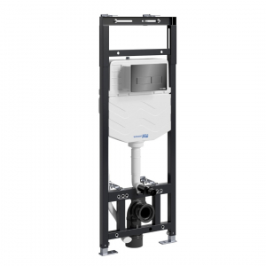 Инсталляция для унитаза Wasserkraft Alme 15TLT.010.ME.PB03 с клавишей смыва (черный глянец)