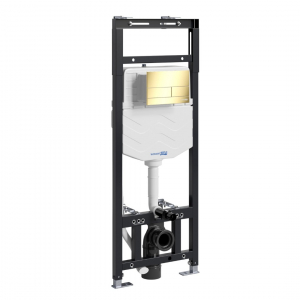 Инсталляция для унитаза Wasserkraft Alme 15TLT.010.ME.PG04 с клавишей смыва (золото)