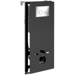 Инсталляция для унитаза Wasserkraft Abens 20TLT.010.ME.BL.CH01 черное стекло, с клавишей смыва (хром)