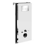 Инсталляция для унитаза Wasserkraft Abens 20TLT.010.ME.WH.CH03 белое стекло, с клавишей смыва (хром)