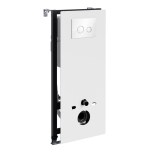 Инсталляция для унитаза Wasserkraft Abens 20TLT.010.ME.WH.WH01 белое стекло, с клавишей смыва (белая)