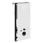 Инсталляция для унитаза Wasserkraft Abens 20TLT.010.ME.WH.WH03 белое стекло, с клавишей смыва (белая)