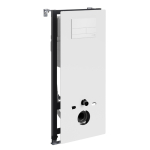 Инсталляция для унитаза Wasserkraft Abens 20TLT.010.ME.WH.WM04 белое стекло, с клавишей смыва (белая матовая)