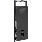 Инсталляция для унитаза Wasserkraft Salm 27TLT.010.ME.BL.MB01 черное стекло, с клавишей смыва (черная матовая)