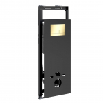 Инсталляция для унитаза Wasserkraft Salm 27TLT.010.ME.BL.PG04 черное стекло, с клавишей смыва (золото)