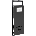 Инсталляция для унитаза Wasserkraft Salm 27TLT.010.ME.BL.WH04 черное стекло, с клавишей смыва (белая)