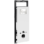 Инсталляция для унитаза Wasserkraft Salm 27TLT.010.ME.WH.BN02 белое стекло, с клавишей смыва (никель)