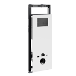 Инсталляция для унитаза Wasserkraft Salm 27TLT.010.ME.WH.MB04 белое стекло, с клавишей смыва (черная матовая)