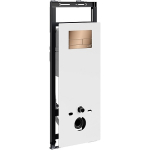 Инсталляция для унитаза Wasserkraft Salm 27TLT.010.ME.WH.RG04 белое стекло, с клавишей смыва (розовое золото)