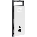 Инсталляция для унитаза Wasserkraft Salm 27TLT.010.ME.WH.WH01 белое стекло, с клавишей смыва (белая)