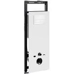 Инсталляция для унитаза Wasserkraft Salm 27TLT.010.ME.WH.WH04 белое стекло, с клавишей смыва (белая)