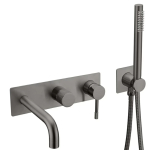 Cмеситель для ванны Boheme Uno 464-3-GM оружейная сталь