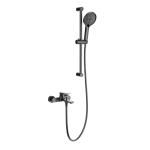 Смеситель для ванны с душевым гарнитуром Wonzon&Woghand WW-C2036-BGG темный графит  