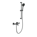 Смеситель для ванны с душевым гарнитуром Wonzon&Woghand WW-C2006-A-BGG темный графит