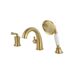 Смеситель на борт ванны Wonzon&Woghand Steam WW-88659008-BG брашированное золото 