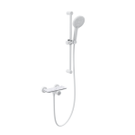 Смеситель для душа с гарнитуром Wonzon&Woghand ClickPlate WW-B2052-A-MW белый матовый 