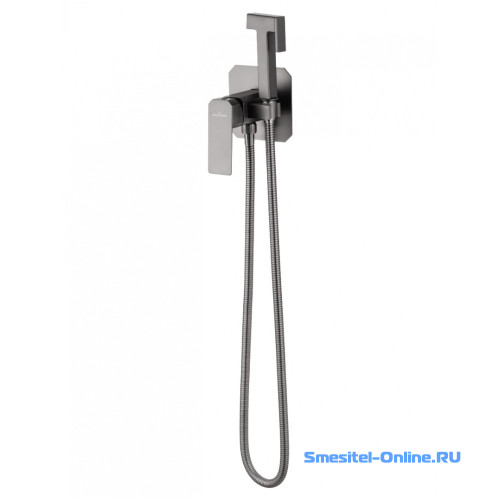 Фото Смеситель с гигиеническим душем  Wonzon&Woghand Diamond WW-88829011-BGM темный графит