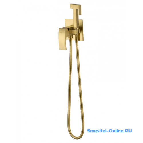 Фото Смеситель с гигиеническим душем   Wonzon&Woghand Fit WW-88829009-BG брашированное золото