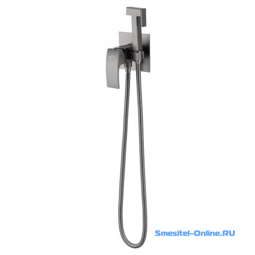 Фото Смеситель с гигиеническим душем   Wonzon&Woghand Fit WW- 88829009-BGM темный графит