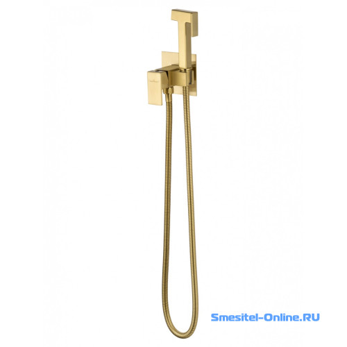 Фото Смеситель с гигиеническим душем   Wonzon&Woghand WW-88829903-BG брашированное золото