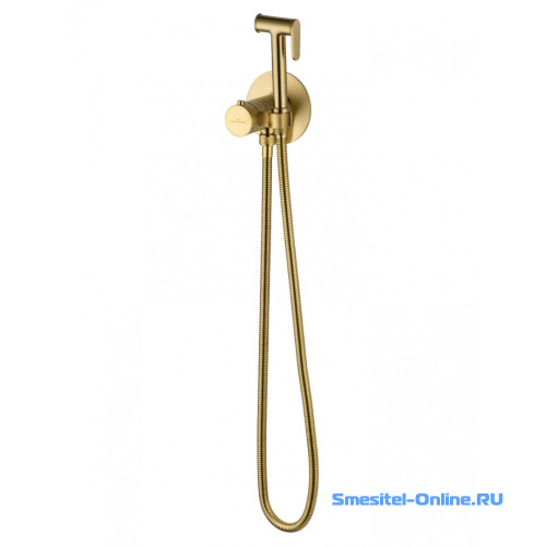Фото Смеситель с гигиеническим душем   Wonzon&Woghand WW-88829909-BG брашированное золото