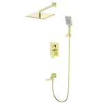 Душевая система Wonzon&Woghand Cube WW-88939016- BG брашированное золото 