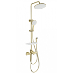 Душевая стойка с гигиеническим душем Wonzon&Woghand Solid WW-C3011-A1-BG брашированное золото 