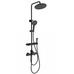 Душевая стойка с гигиеническим душем Wonzon&Woghand Solid WW-C3011-A1-MB черный матовый 