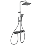 Душевая стойка с гигиеническим душем Wonzon&Woghand Shelf WW-B4161-BGG темный графит 