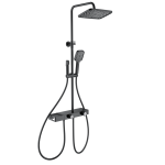 Душевая стойка с гигиеническим душем Wonzon&Woghand Shelf WW-B4161-MB черный матовый  